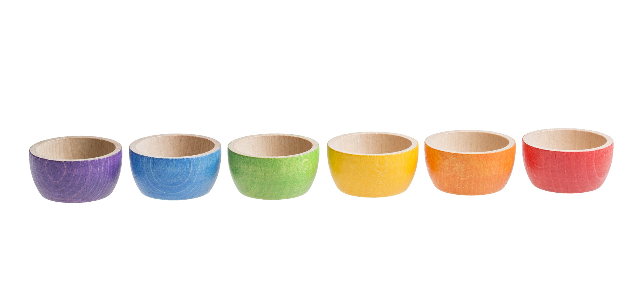 Grapat - Wood Coloured Bowls 6 pieces - Grapat - littleyoyo.ca
