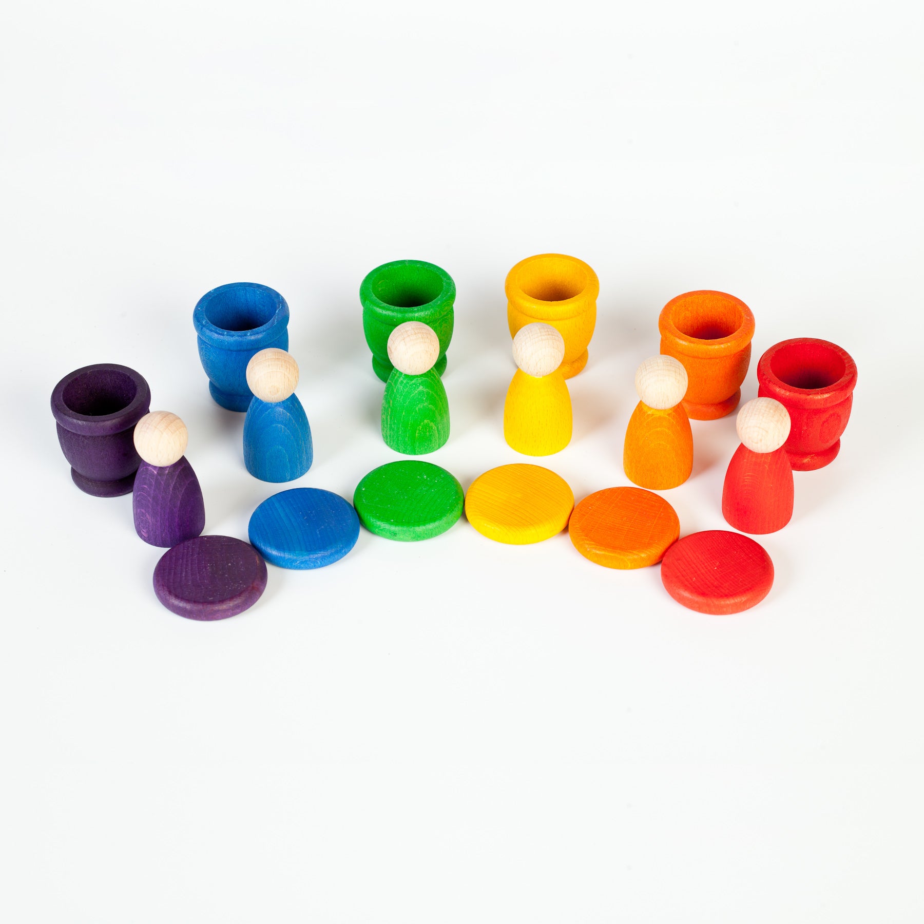 Grapat - Wood Coloured Nins, Mates and Coins - Grapat - littleyoyo.ca