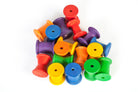 Grapat - Wood Coloured Spools 18 pieces - Grapat - littleyoyo.ca
