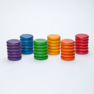 Grapat - Wood Coloured Coins 36 pieces - Grapat - littleyoyo.ca