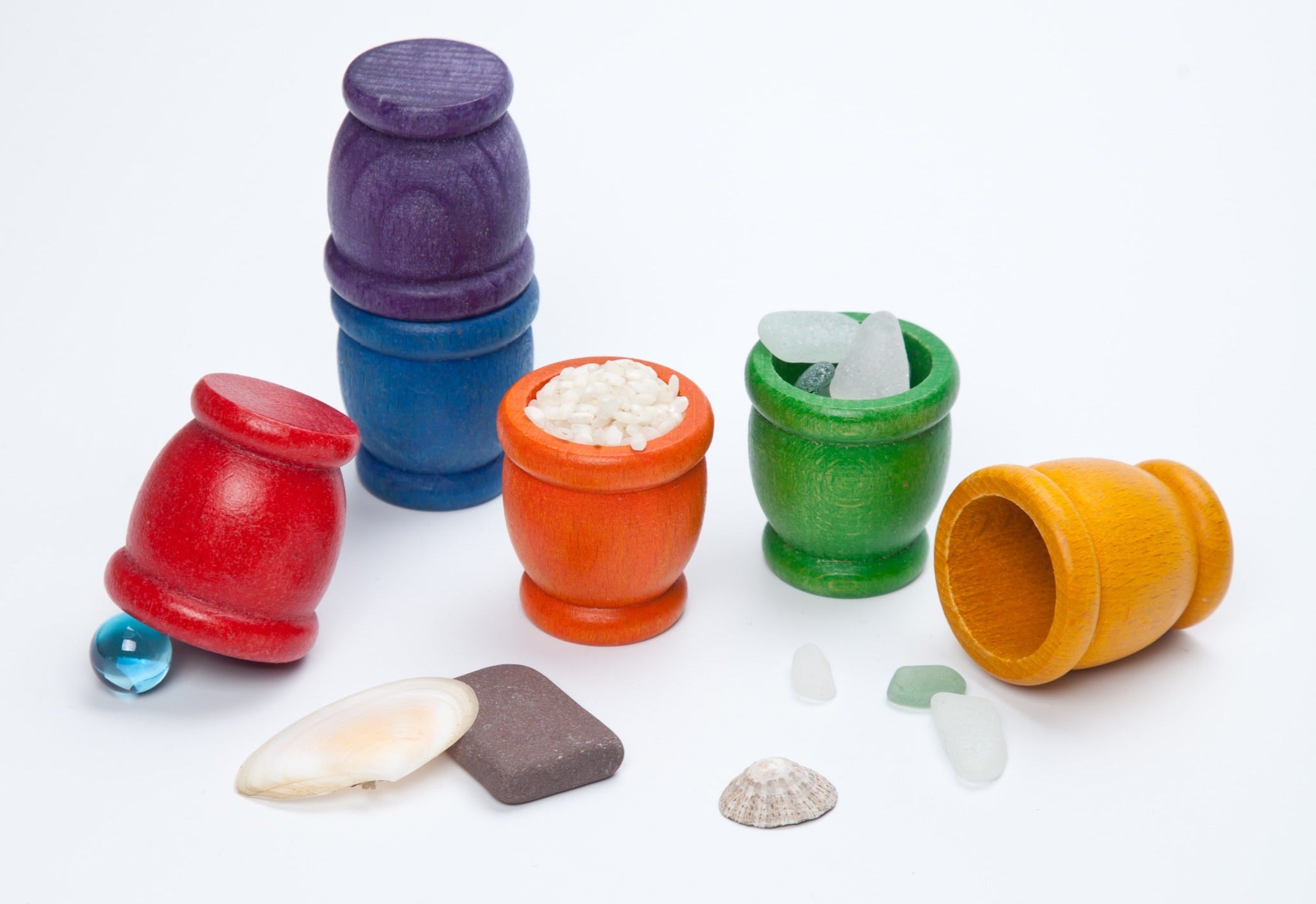 Grapat - Wood Coloured Mates 6 pieces - Grapat - littleyoyo.ca