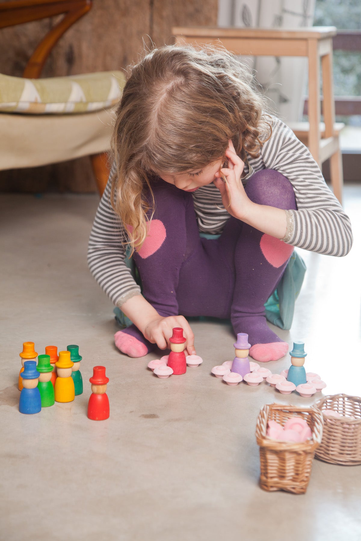 Grapat - Wood Coloured Wizard Nins with Hats - Grapat - littleyoyo.ca