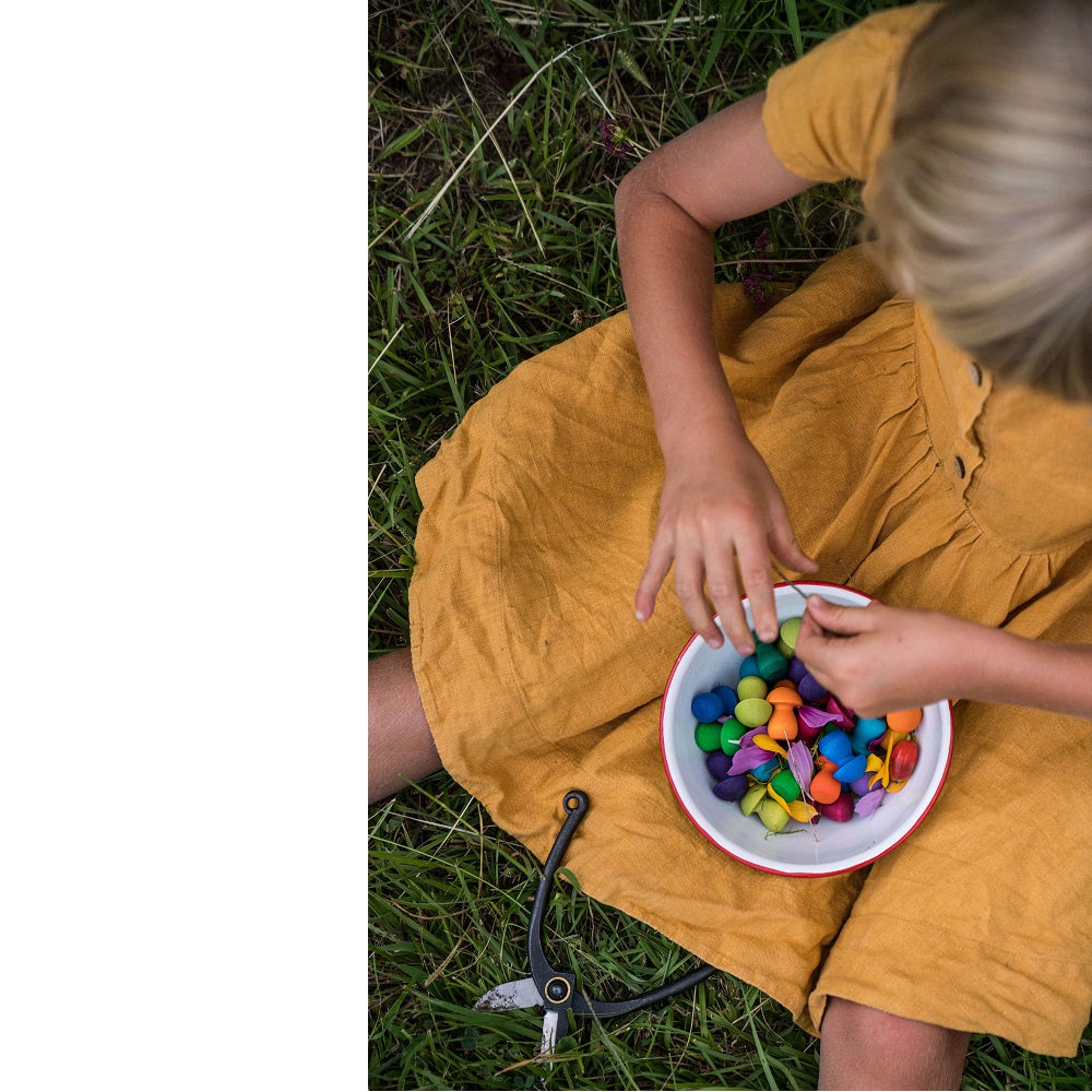 Grapat - Wood Mandala Rainbow Mushrooms - Grapat - littleyoyo.ca