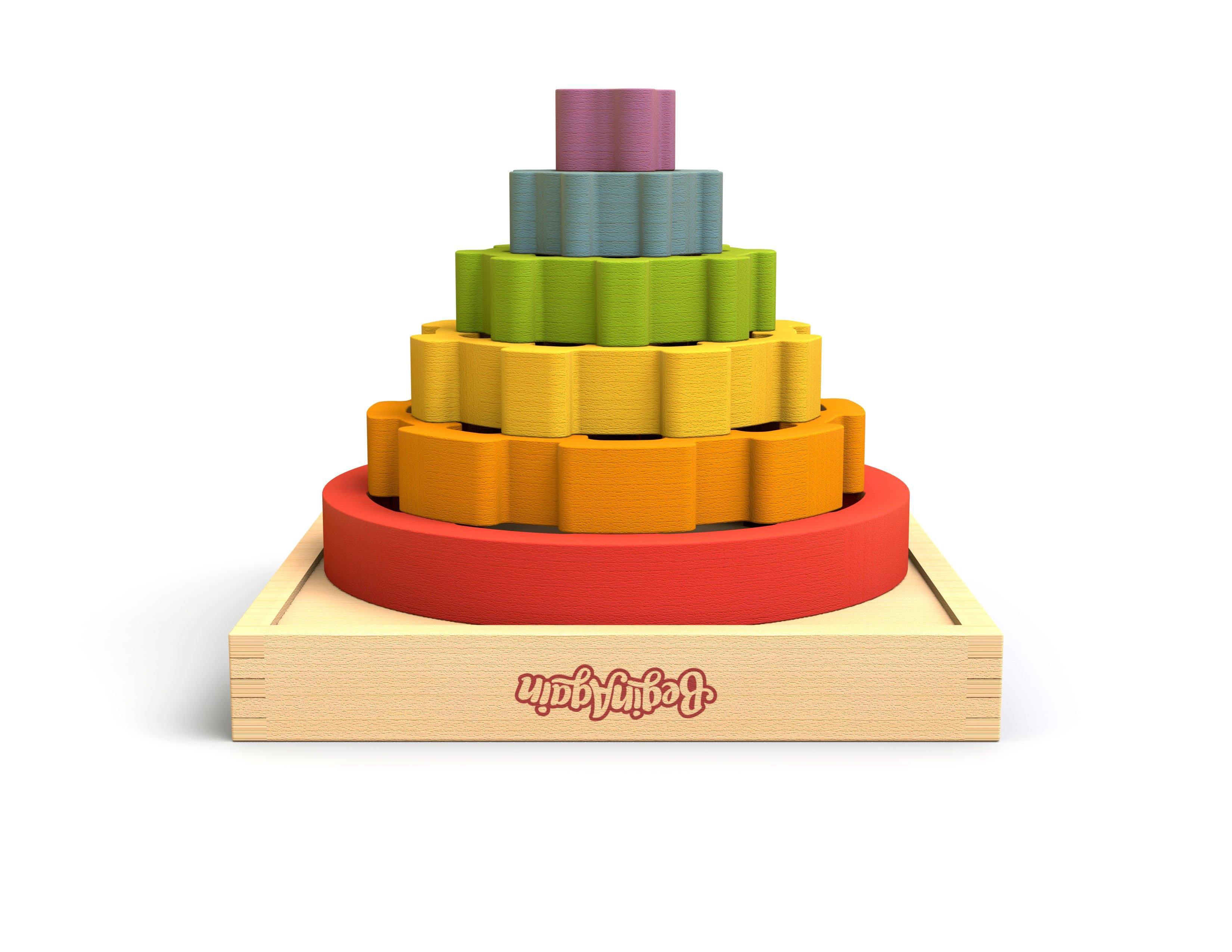 BeginAgain - Gear Stacker - Multilingual Stacking Puzzle - BeginAgain - littleyoyo.ca