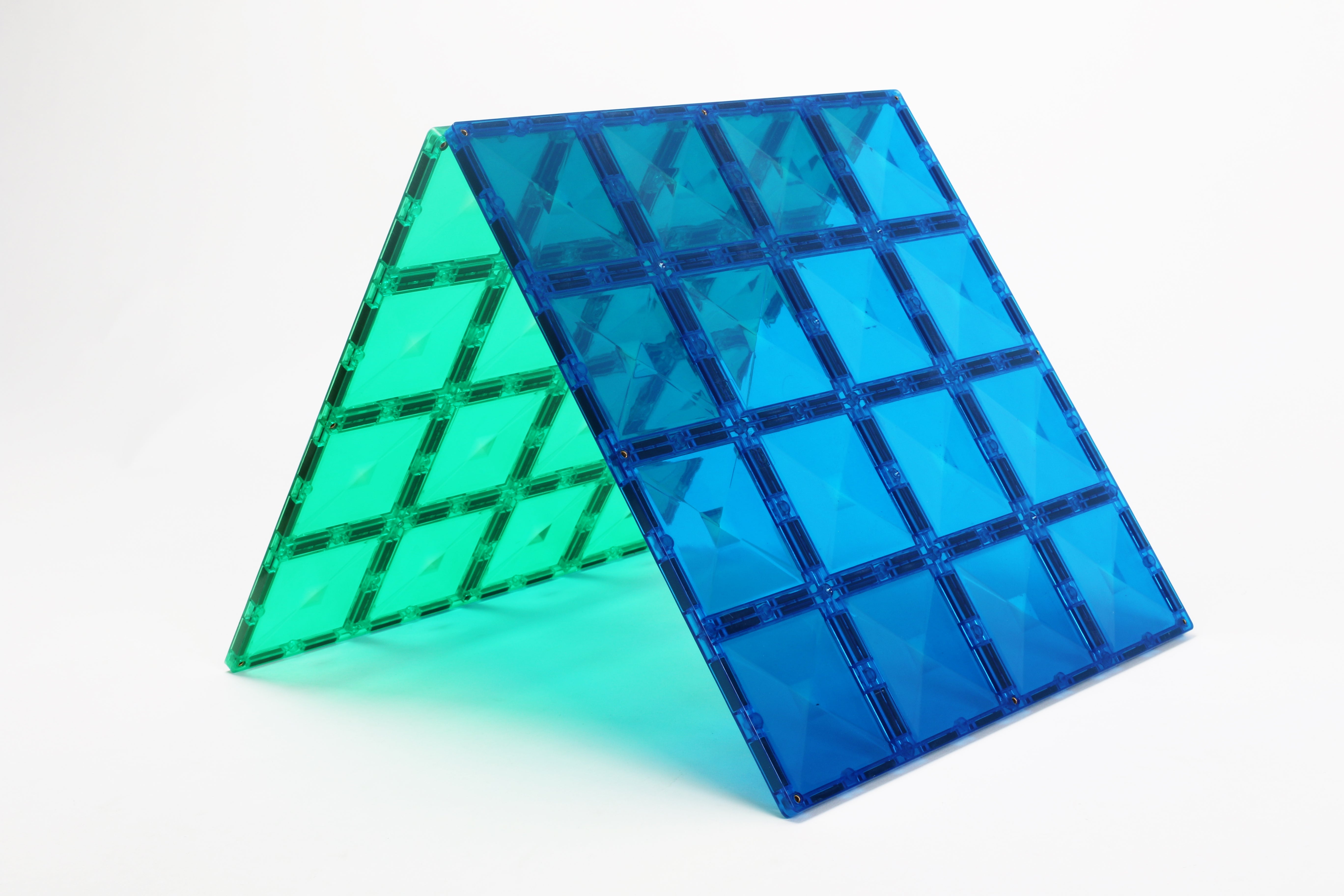 Connetix - Rainbow Blue & Green Base Plate - 2 Piece Pack Magnetic Tiles - Connetix - littleyoyo.ca