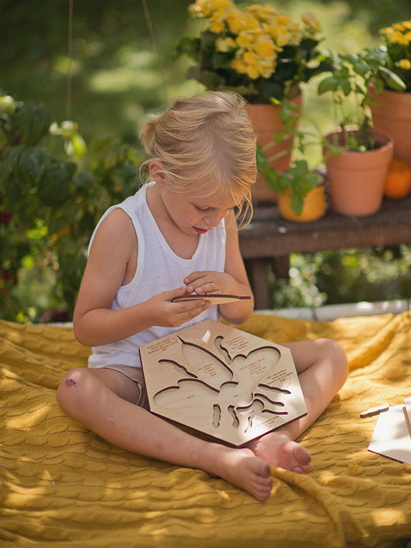 Stuka Puka - Busy Bee Wooden Puzzle - Stuka Puka - littleyoyo.ca