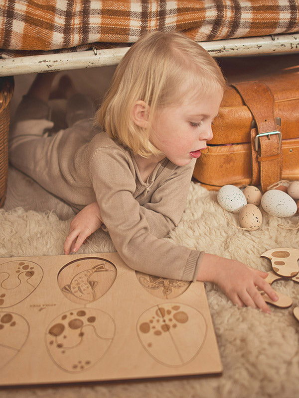 Stuka Puka - Egg On Wooden Puzzle - Stuka Puka - littleyoyo.ca