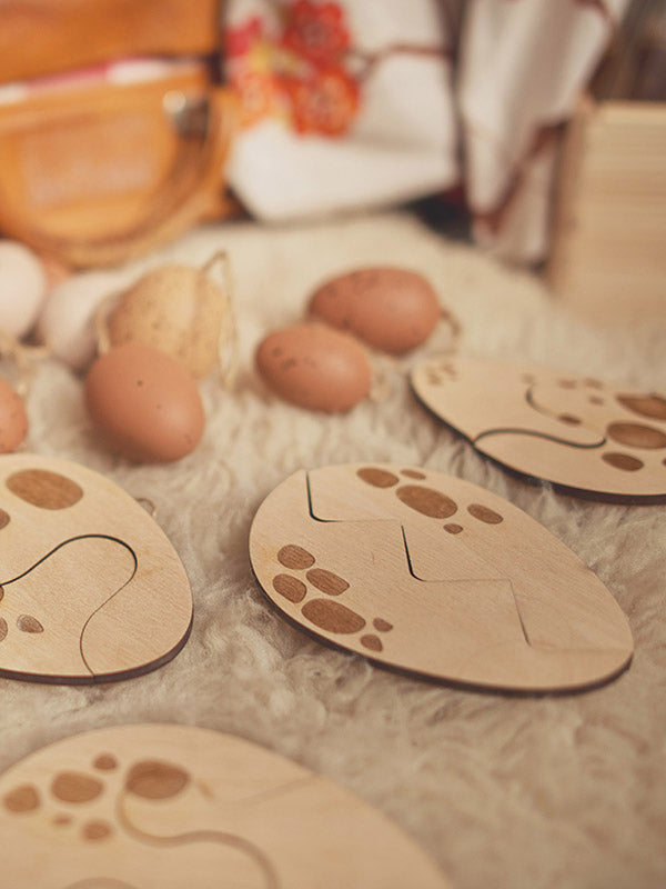 Stuka Puka - Egg On Wooden Puzzle - Stuka Puka - littleyoyo.ca