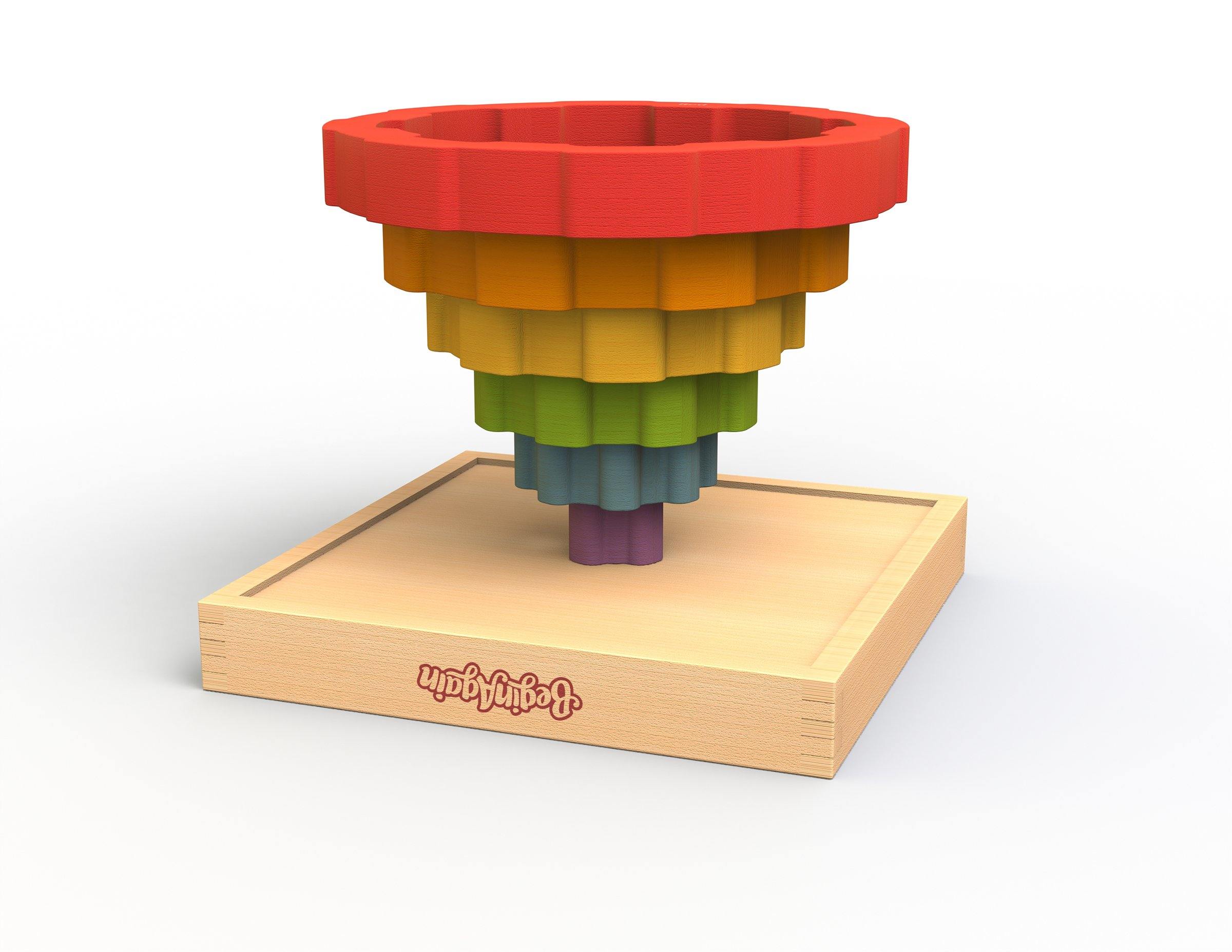 BeginAgain - Gear Stacker - Multilingual Stacking Puzzle - BeginAgain - littleyoyo.ca