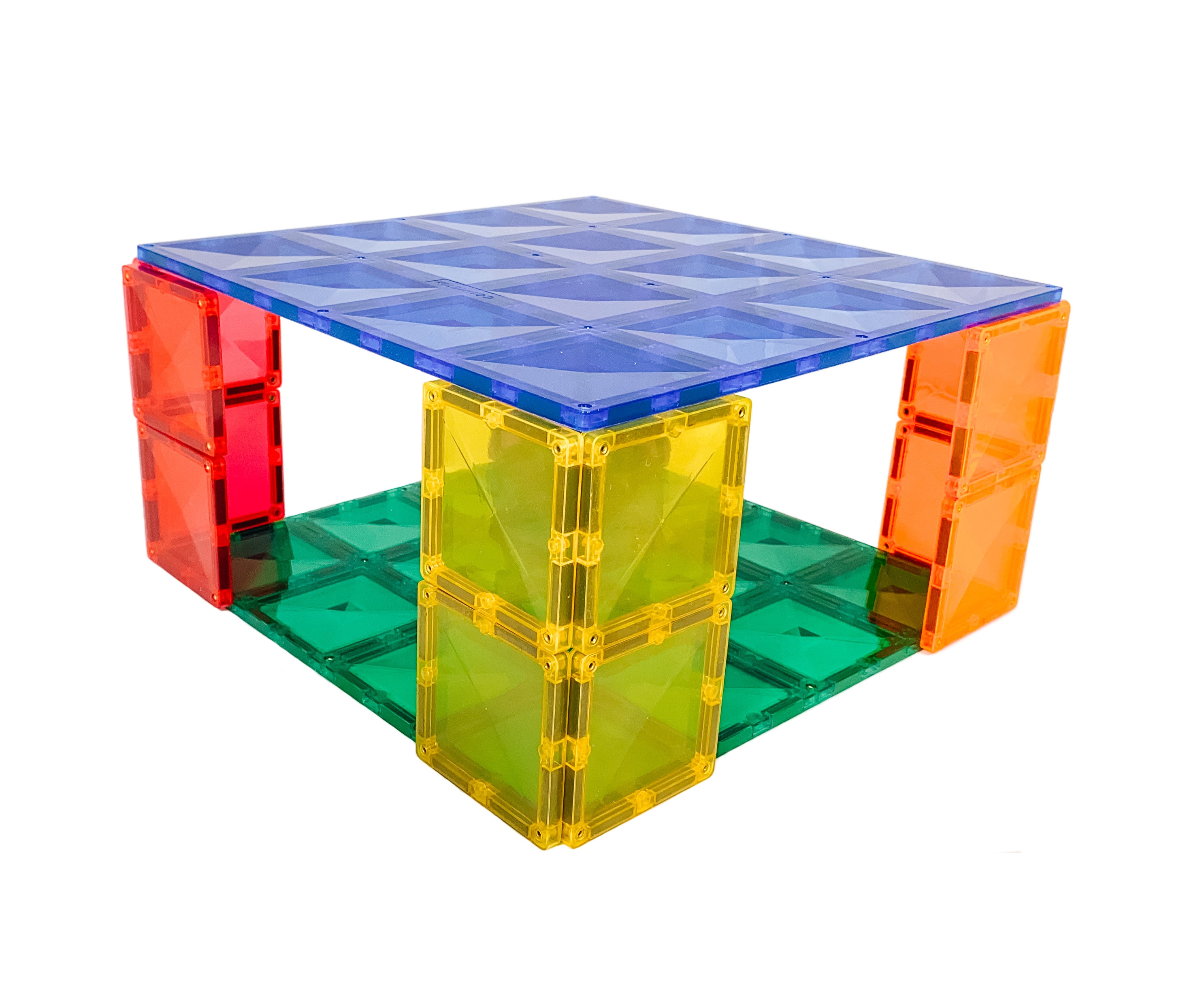 Connetix - Rainbow Blue & Green Base Plate - 2 Piece Pack Magnetic Tiles - Connetix - littleyoyo.ca