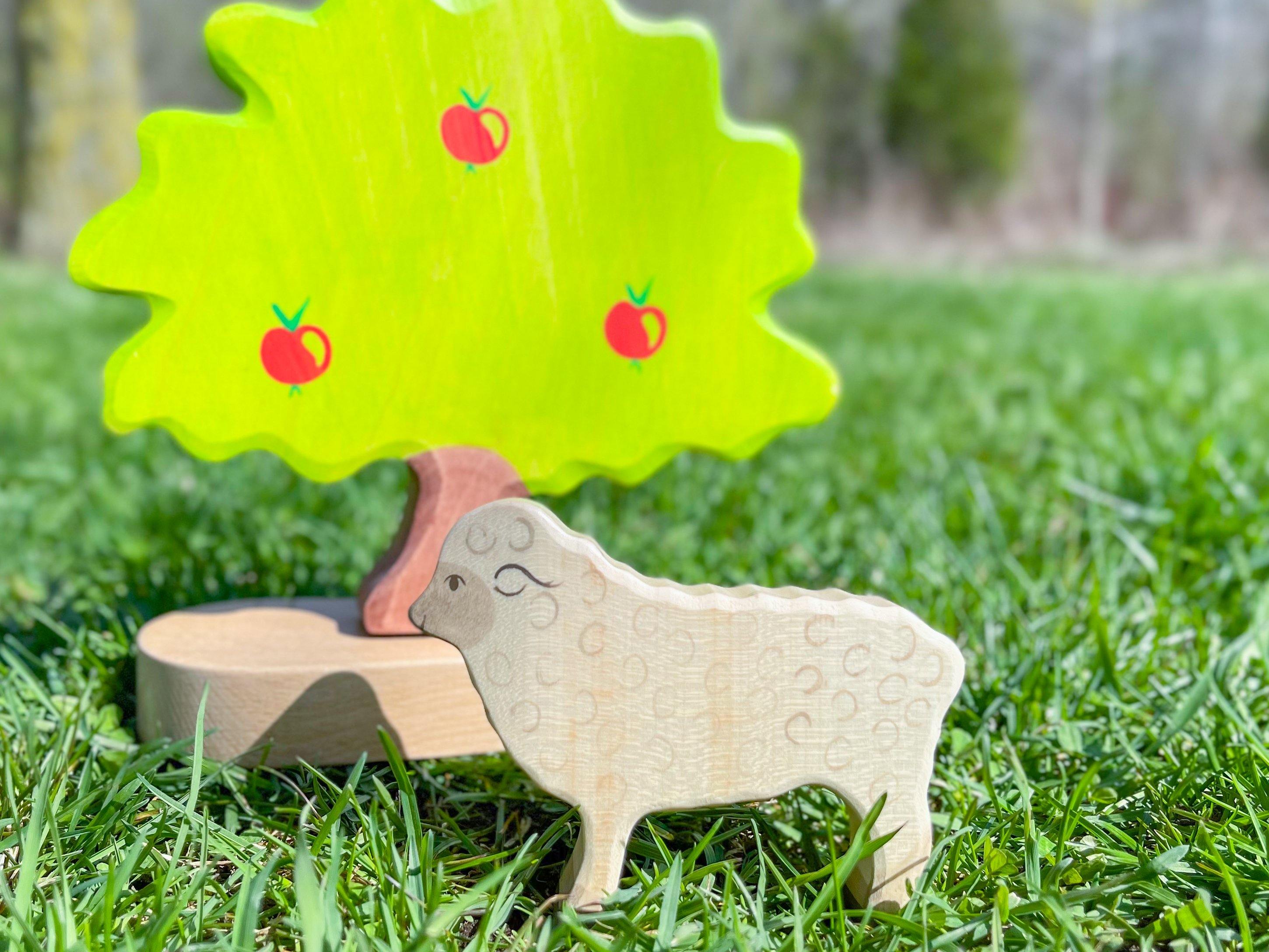 Holztiger - Sheep Wooden Figure - Holztiger - littleyoyo.ca