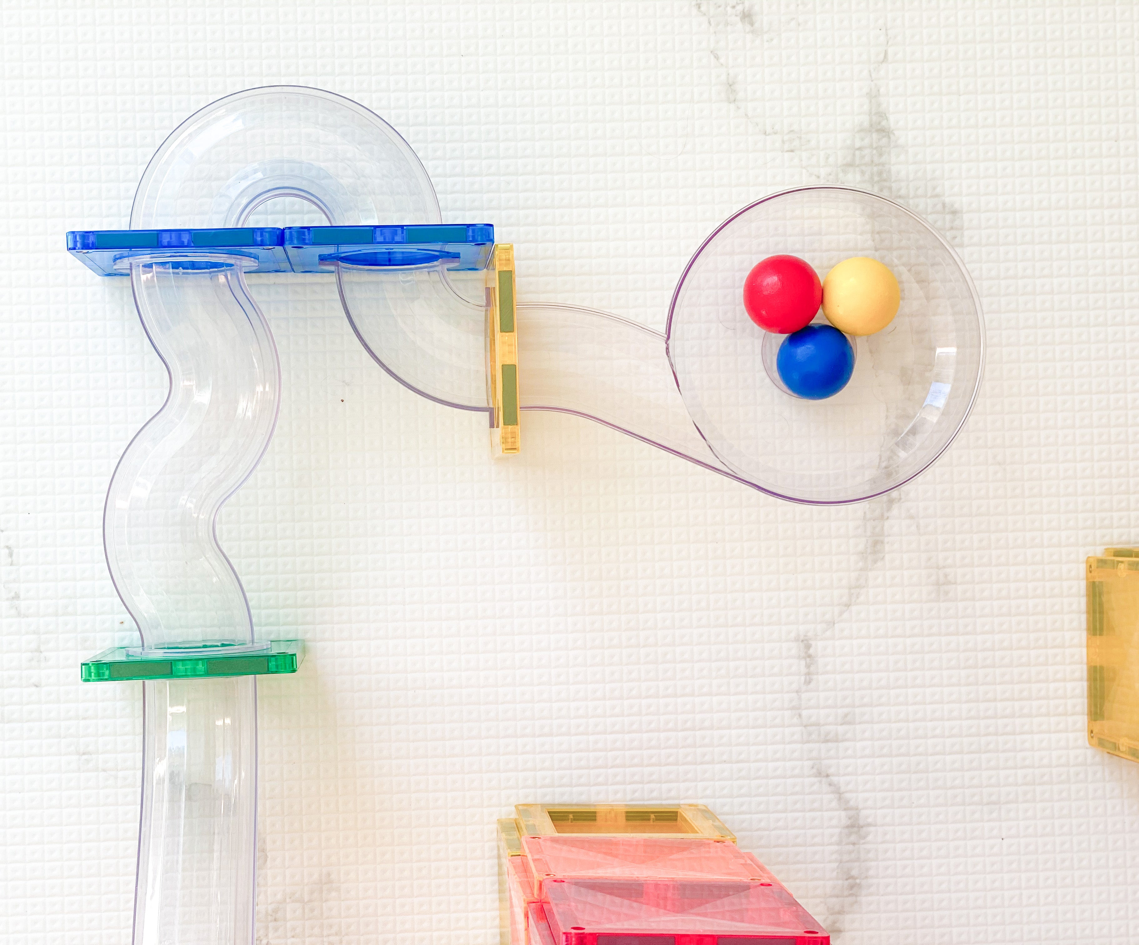 Connetix - Rainbow Ball Run Pack - 92 Piece Magnetic Tiles - Connetix - littleyoyo.ca