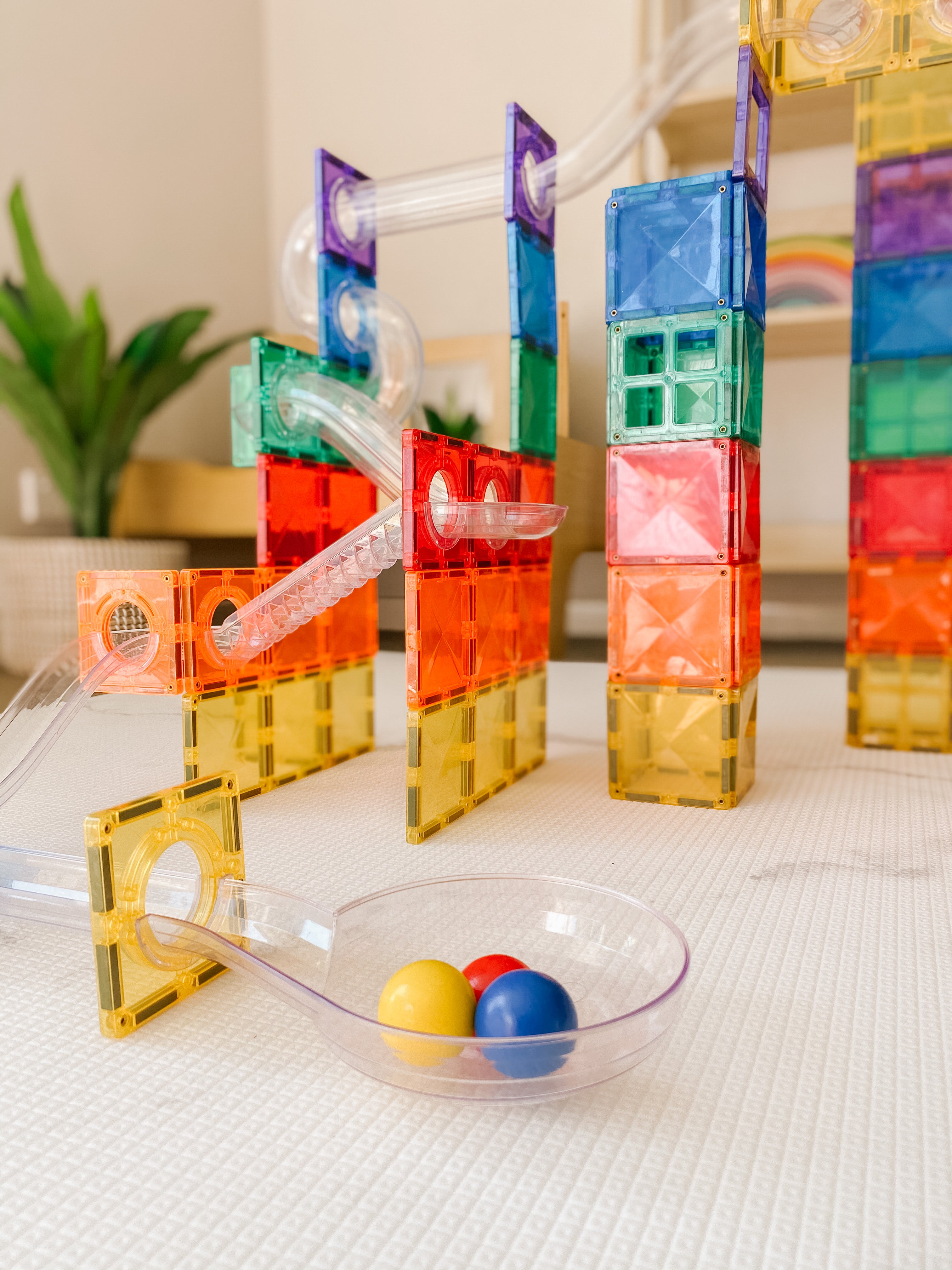 Connetix - Rainbow Ball Run Pack - 92 Piece Magnetic Tiles - Connetix - littleyoyo.ca