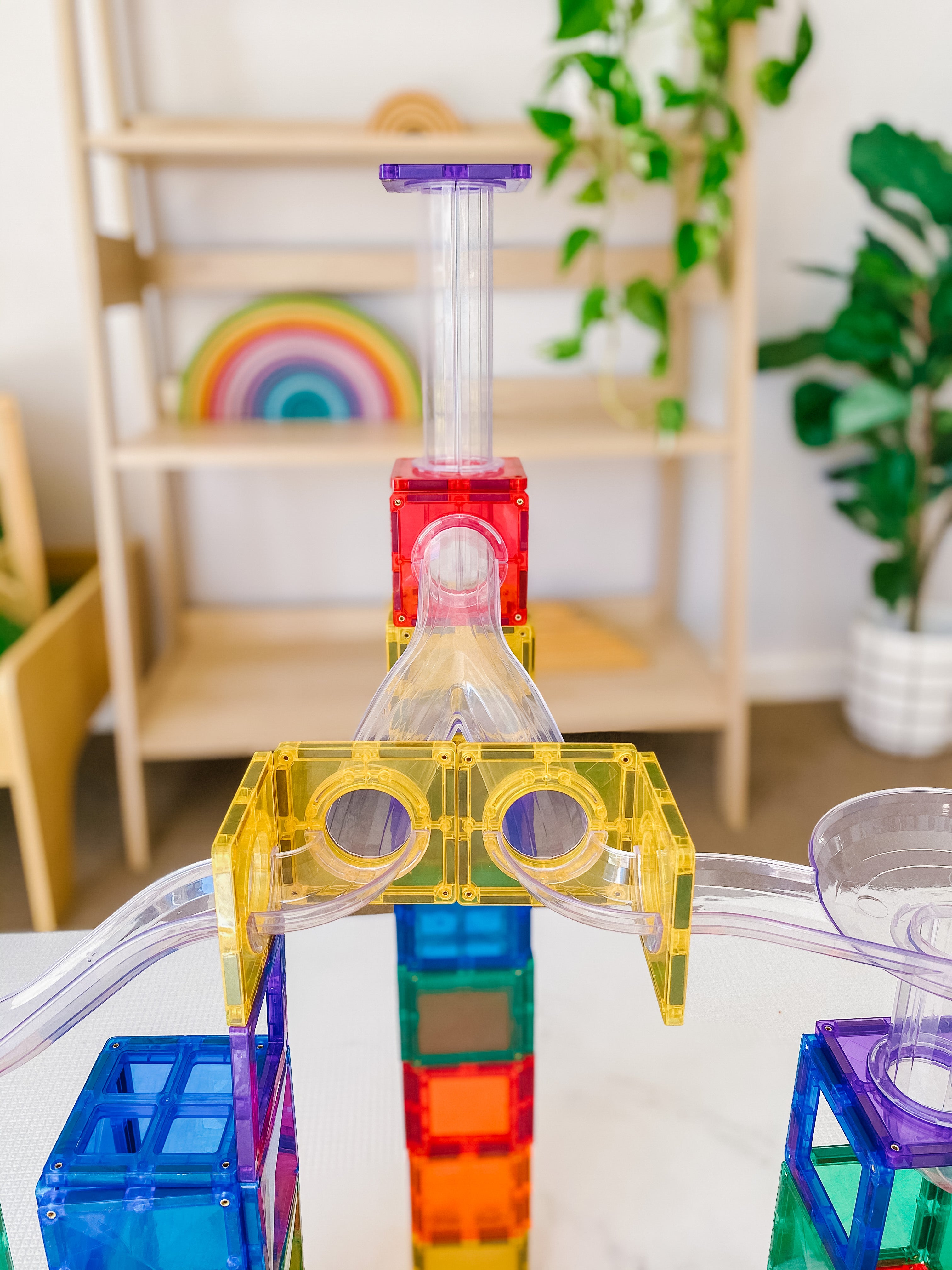 Connetix - Rainbow Ball Run Pack - 92 Piece Magnetic Tiles - Connetix - littleyoyo.ca