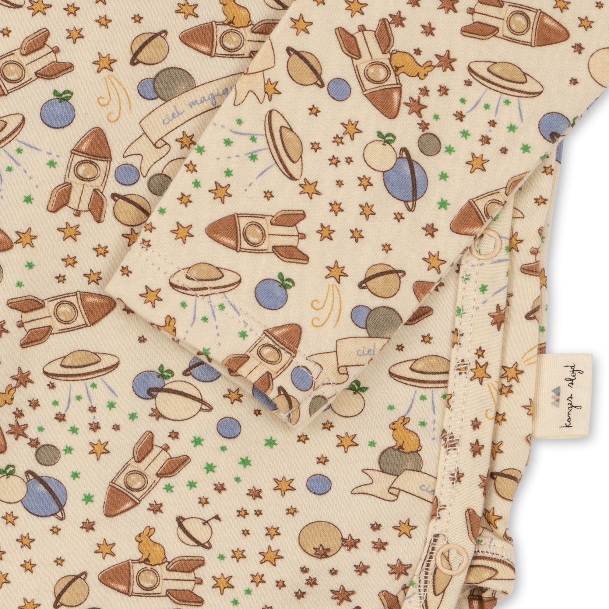 Konges Slojd - Organic Cotton Newborn Bodysuit - Ciel Magique Bleu - Konges Slojd - littleyoyo.ca