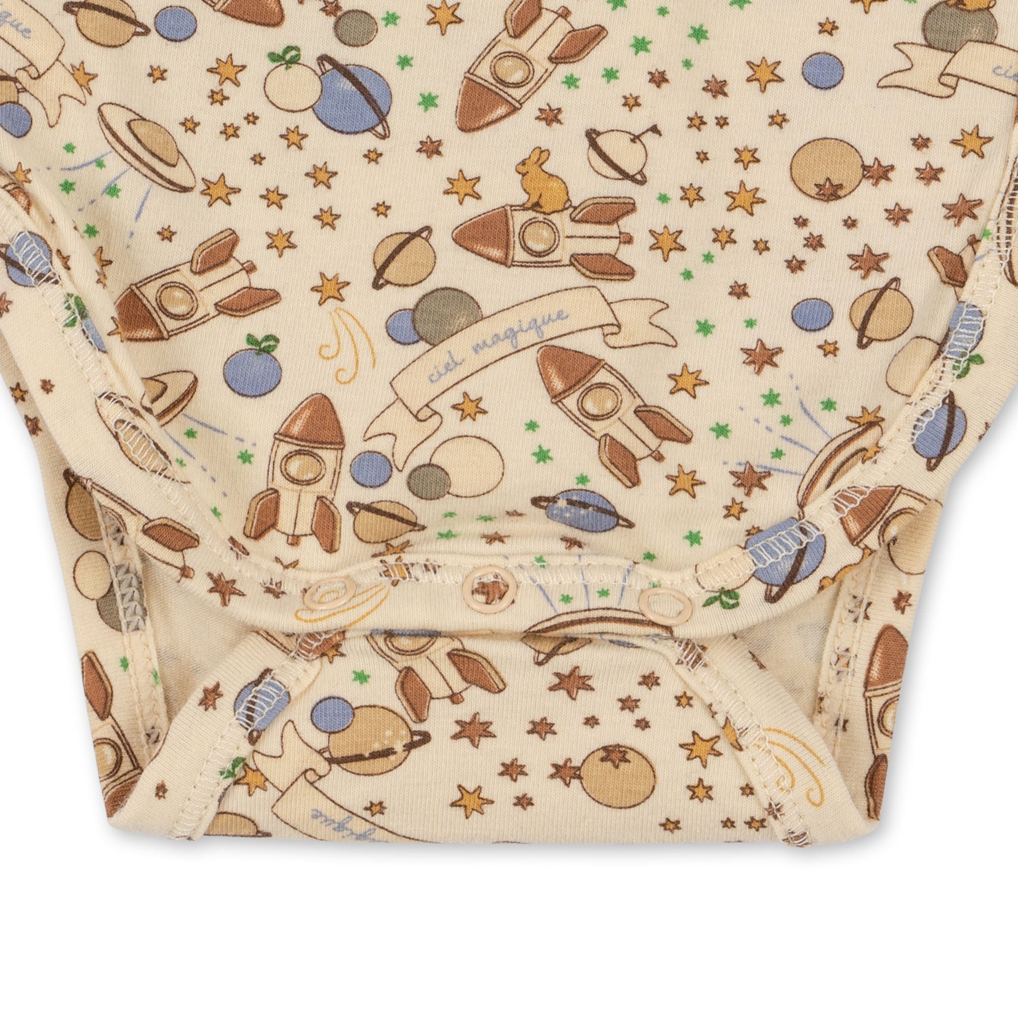 Konges Slojd - Organic Cotton Newborn Bodysuit - Ciel Magique Bleu - Konges Slojd - littleyoyo.ca