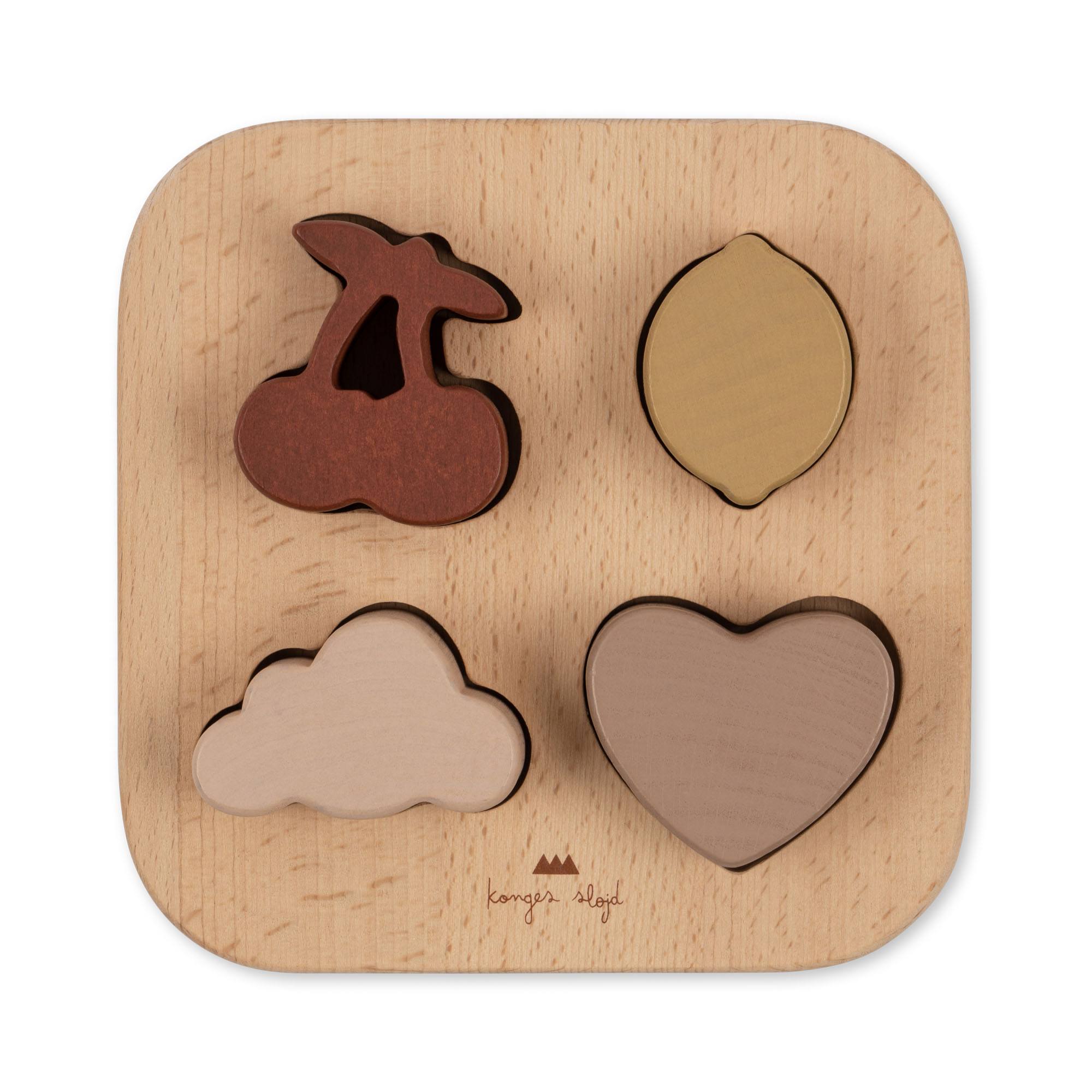 Konges Slojd - Wooden Puzzle - Heart - Konges Slojd - littleyoyo.ca