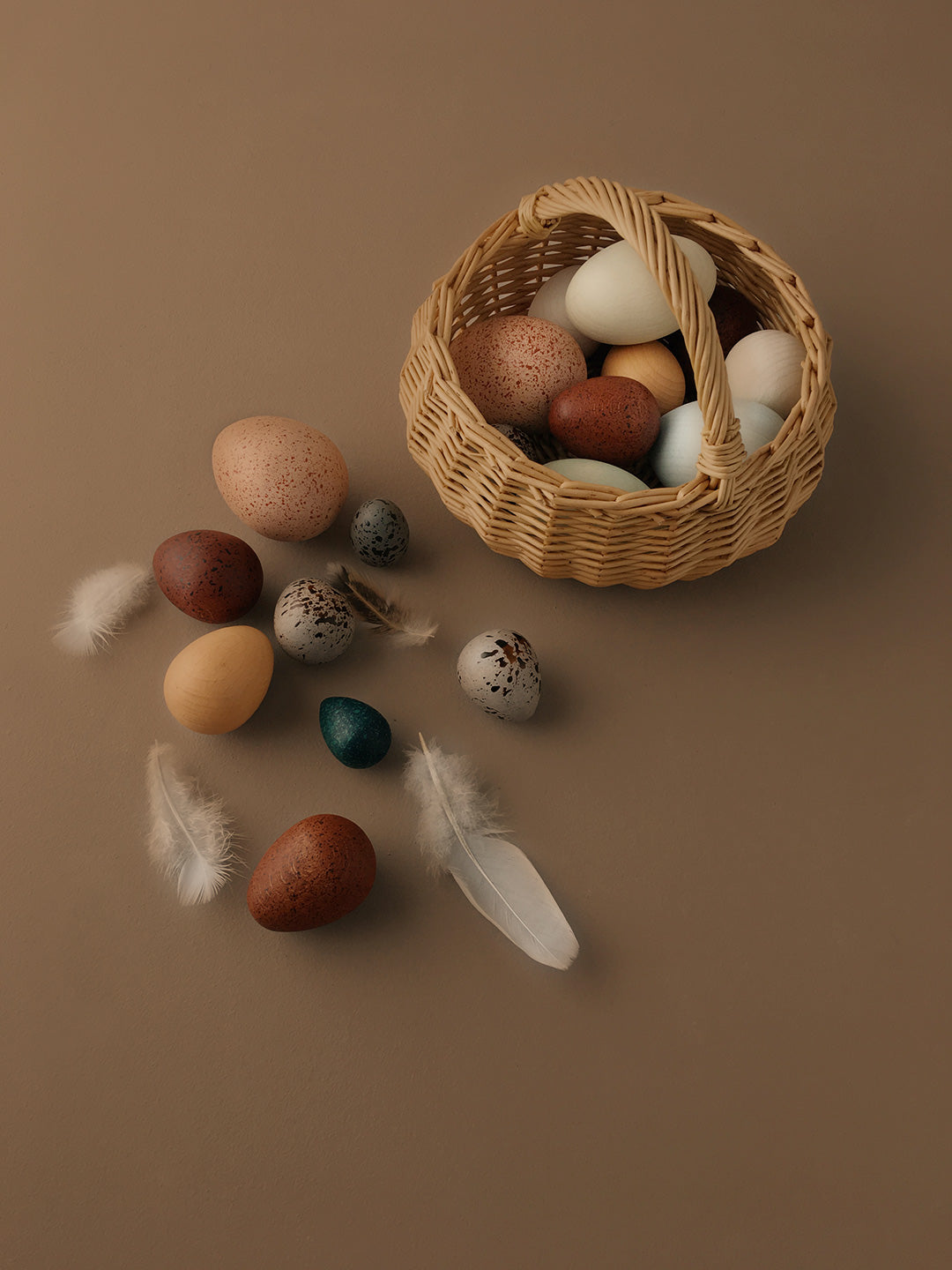 Moon Picnic - A Dozen Bird Eggs in a Basket