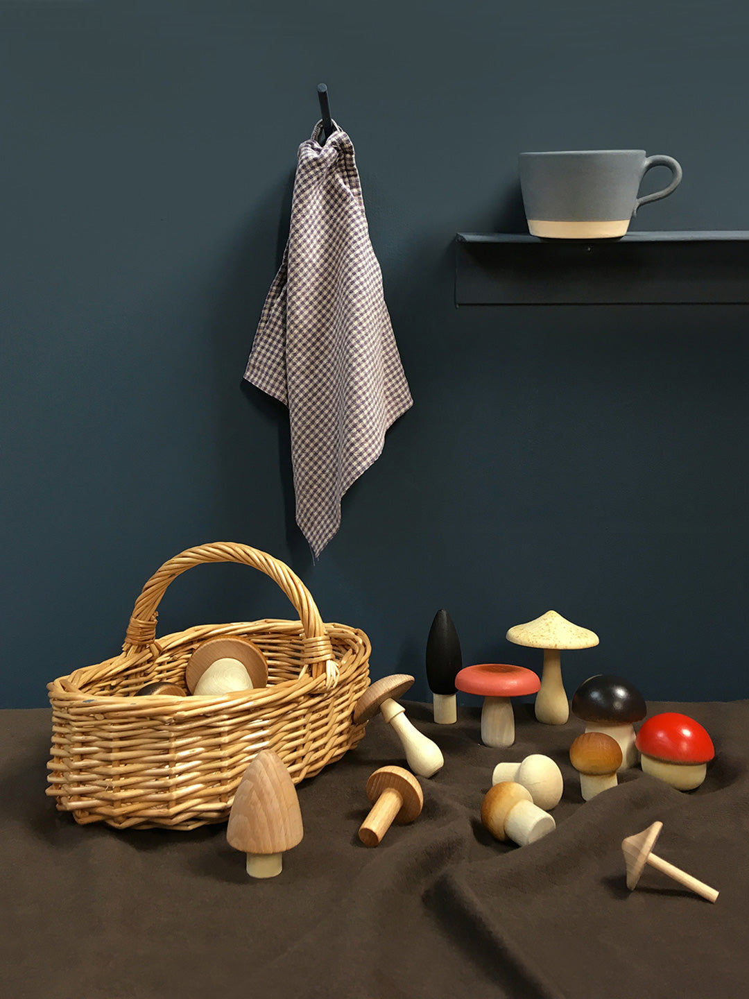 Moon Picnic - Forest Mushrooms Basket - Moon Picnic - littleyoyo.ca