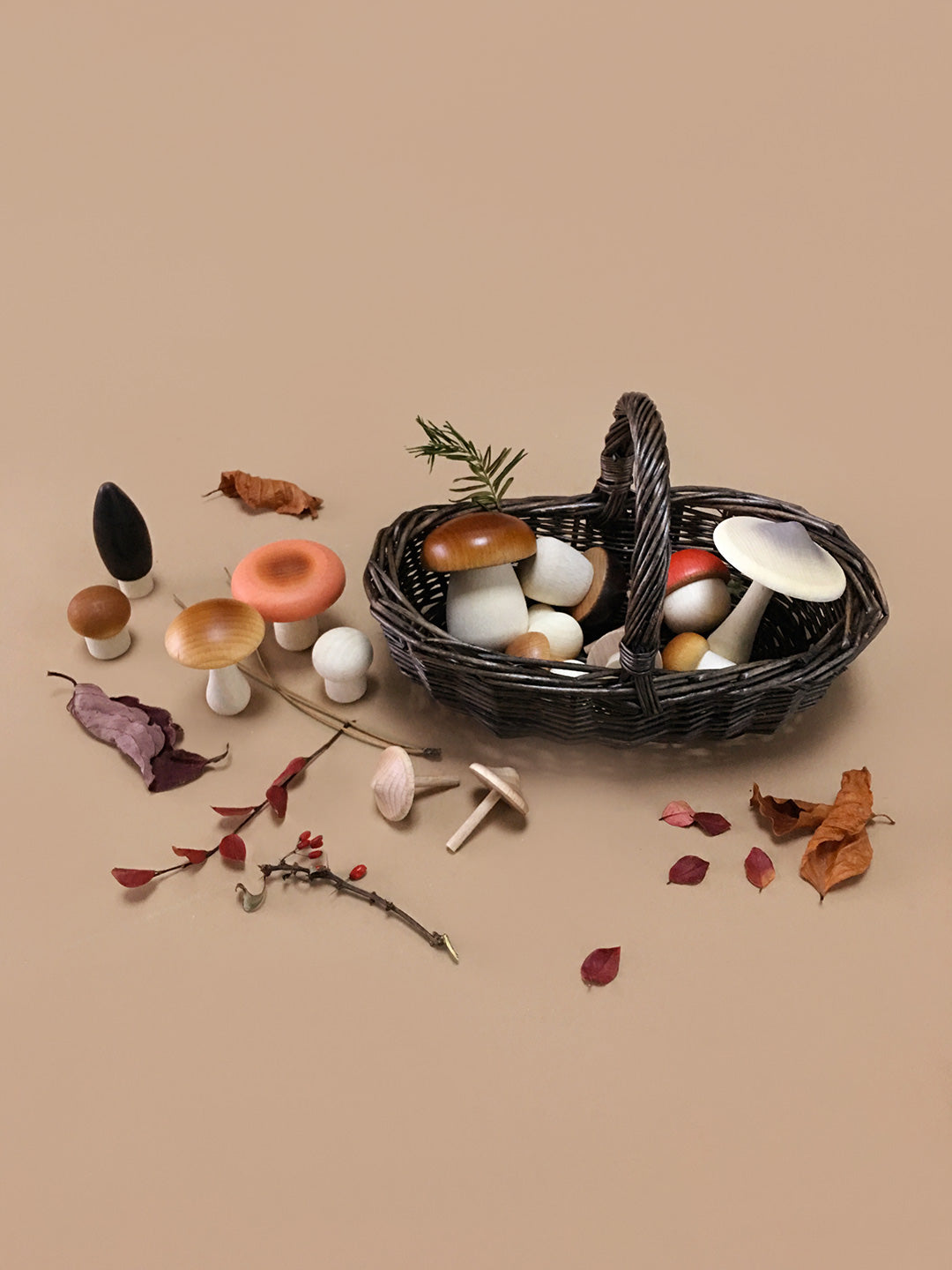 Moon Picnic - Forest Mushrooms Basket - Moon Picnic - littleyoyo.ca