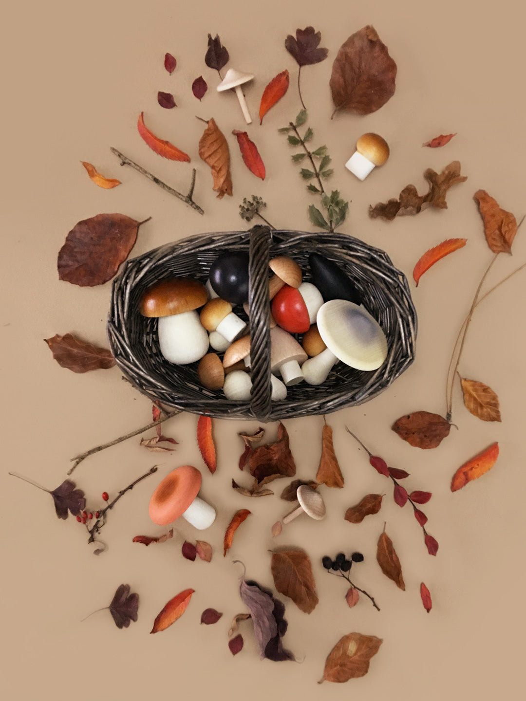 Moon Picnic - Forest Mushrooms Basket - Moon Picnic - littleyoyo.ca