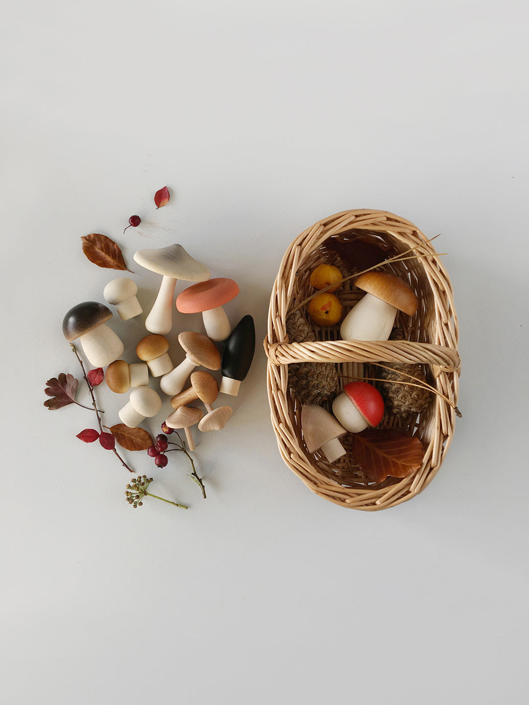 Moon Picnic - Forest Mushrooms Basket - Moon Picnic - littleyoyo.ca