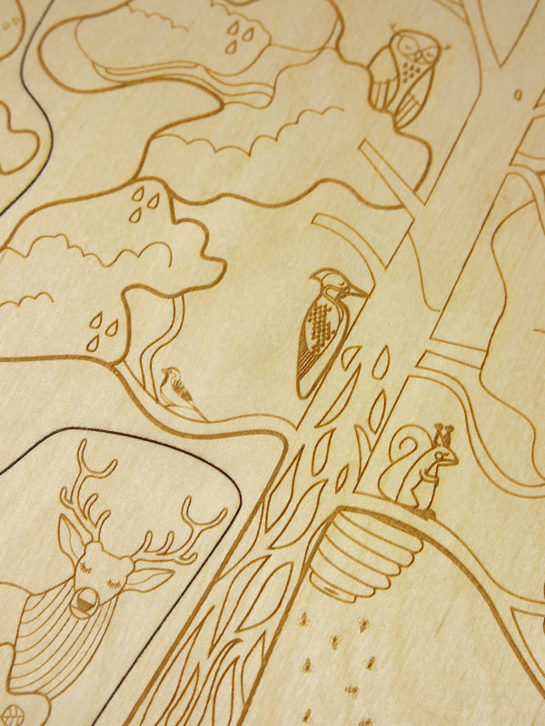 Stuka Puka - Into The Woods Wooden Puzzle - Stuka Puka - littleyoyo.ca