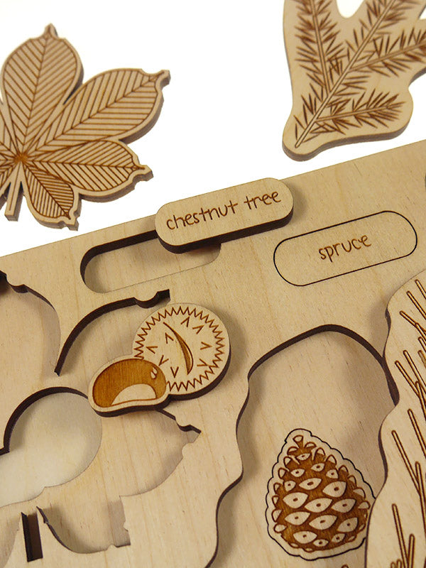 Stuka Puka - What Has Fallen From The Tree Wooden Puzzle - Stuka Puka - littleyoyo.ca