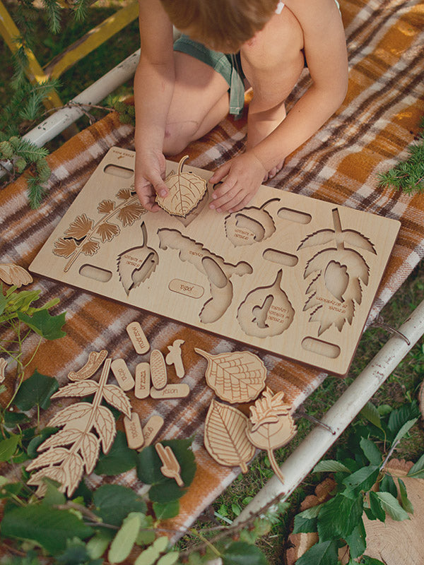 Stuka Puka - What Has Fallen From The Tree? Version. 2 - Wooden Puzzle - Stuka Puka - littleyoyo.ca