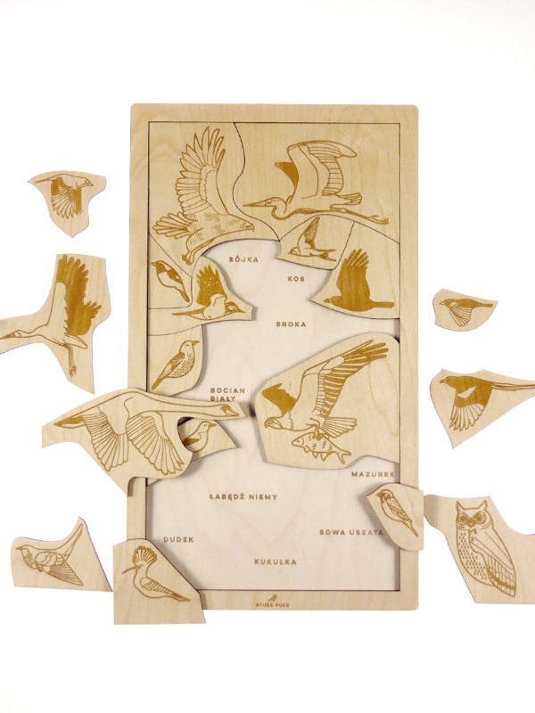 Stuka Puka - Early Birds Wooden Puzzle - Stuka Puka - littleyoyo.ca