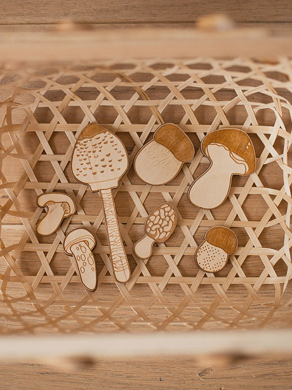 Stuka Puka - Spring Up Like Mushrooms Wooden Puzzle - Stuka Puka - littleyoyo.ca