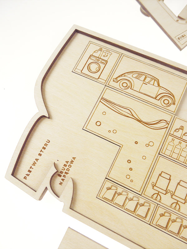 Stuka Puka - Ship Off - Ship Construction Wooden Puzzle - Stuka Puka - littleyoyo.ca