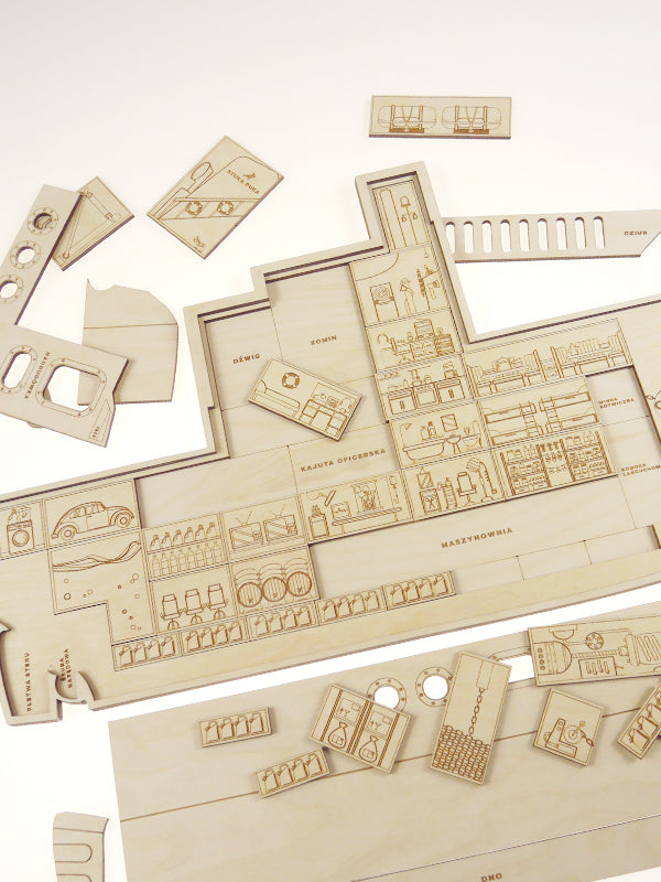 Stuka Puka - Ship Off - Ship Construction Wooden Puzzle - Stuka Puka - littleyoyo.ca