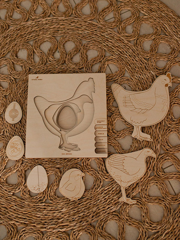 Stuka Puka - Chicken Out Wooden Puzzle - Stuka Puka - littleyoyo.ca