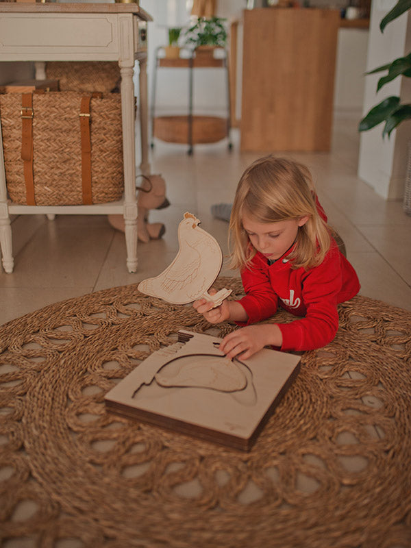 Stuka Puka - Chicken Out Wooden Puzzle - Stuka Puka - littleyoyo.ca