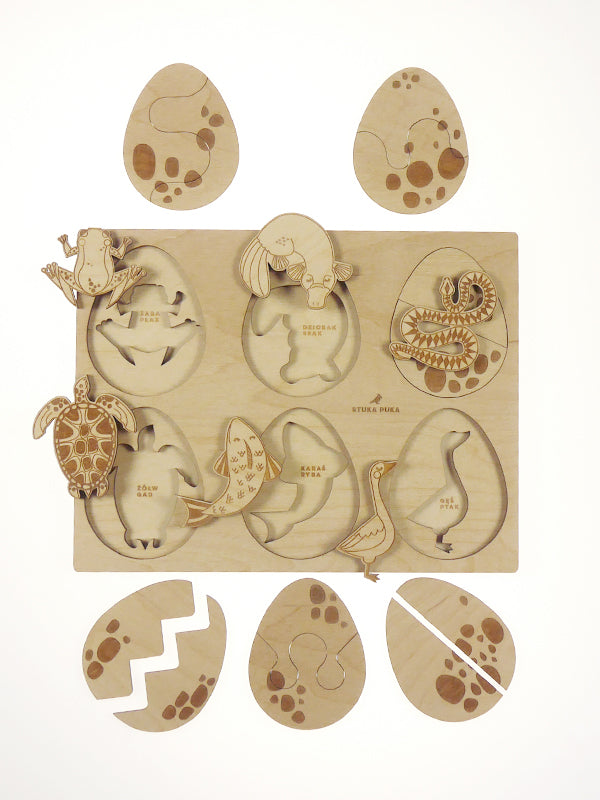 Stuka Puka - Egg On Wooden Puzzle - Stuka Puka - littleyoyo.ca