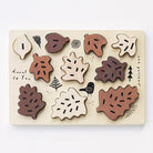 Wee Gallery - Wooden Tray Puzzle - Count to 10 Leaves - Wee Gallery - littleyoyo.ca