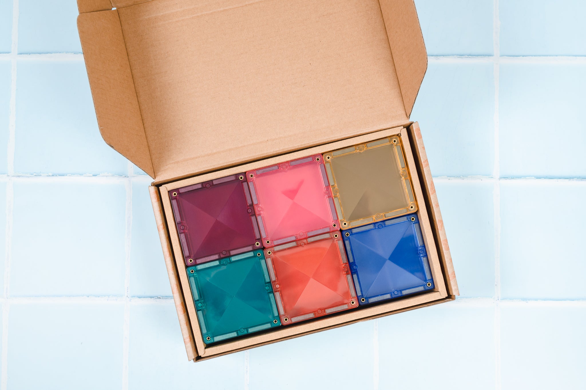 Connetix - Pastel Square Pack - 40 Piece Magnetic Tiles - Connetix - littleyoyo.ca