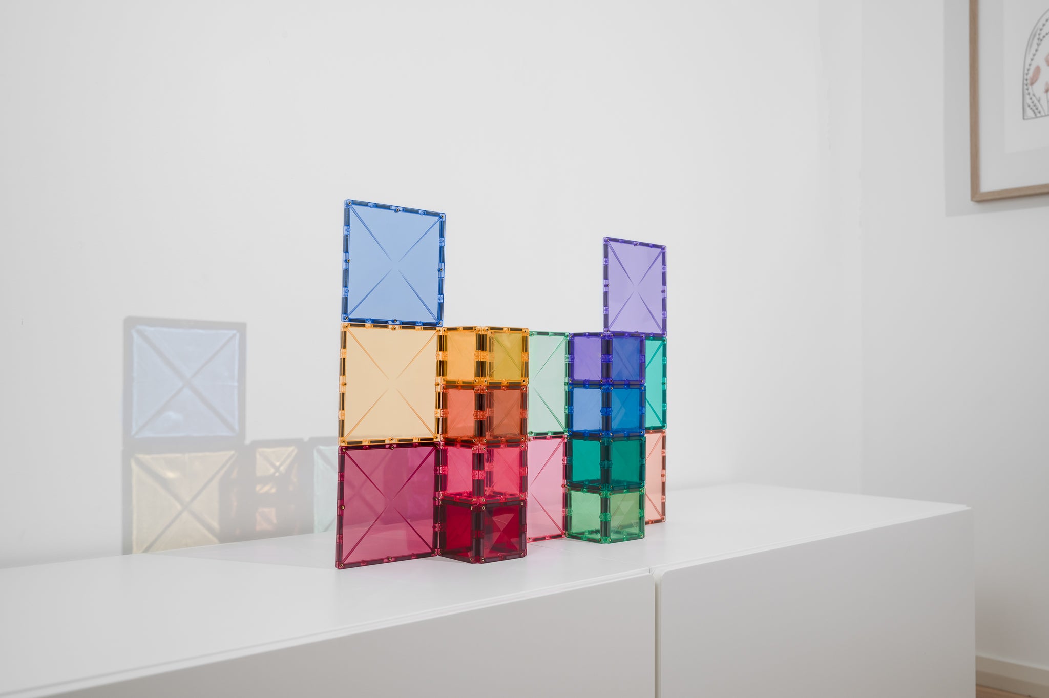 Connetix - Pastel Square Pack - 40 Piece Magnetic Tiles - Connetix - littleyoyo.ca