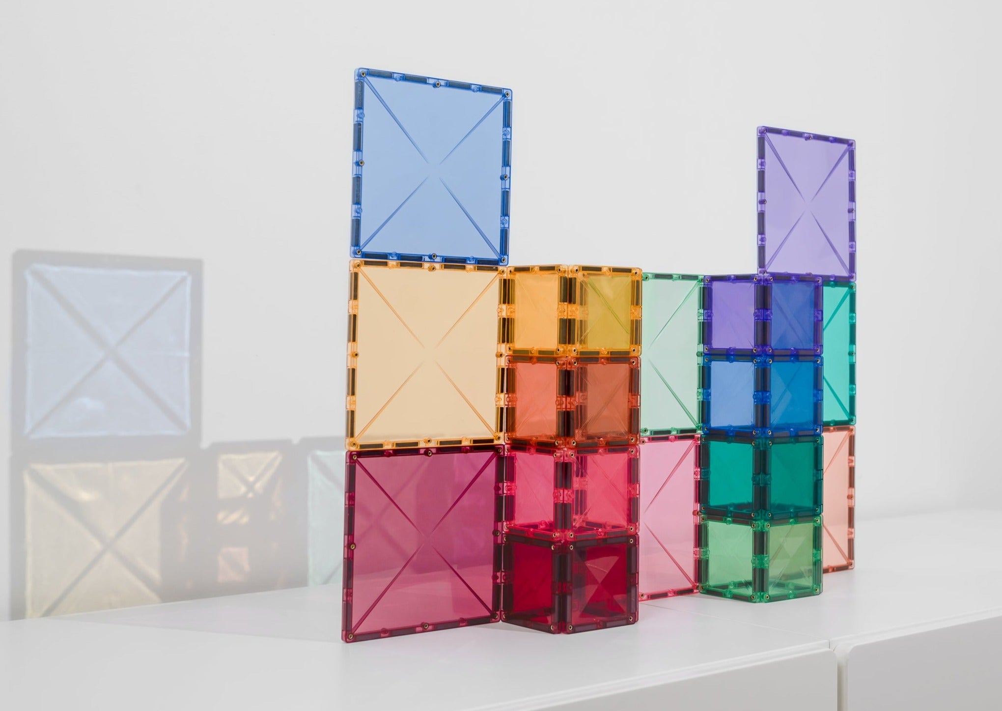 Connetix - Pastel Square Pack - 40 Piece Magnetic Tiles - Connetix - littleyoyo.ca