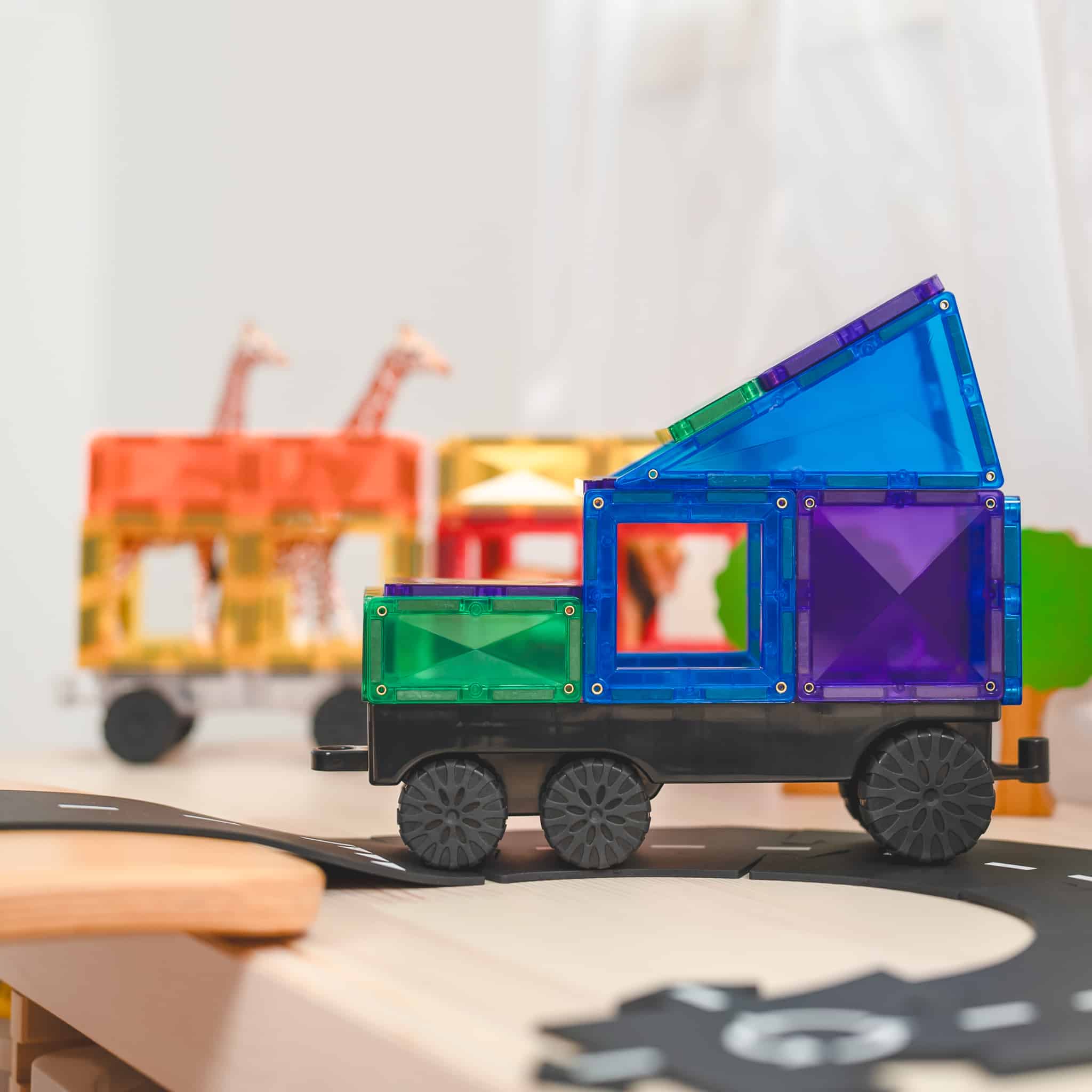 Connetix - Rainbow Transport Pack- 50 Piece Magnetic Tiles - Connetix - littleyoyo.ca