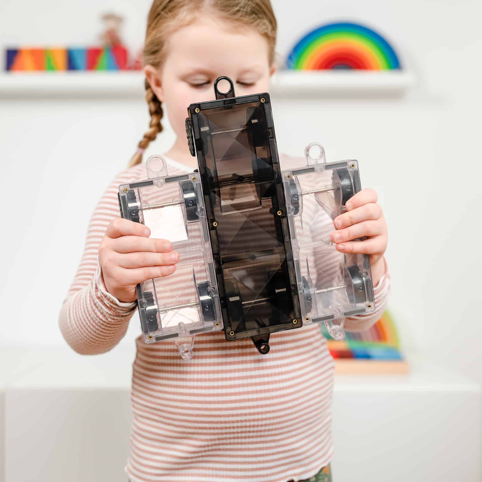 Connetix - Rainbow Transport Pack- 50 Piece Magnetic Tiles - Connetix - littleyoyo.ca