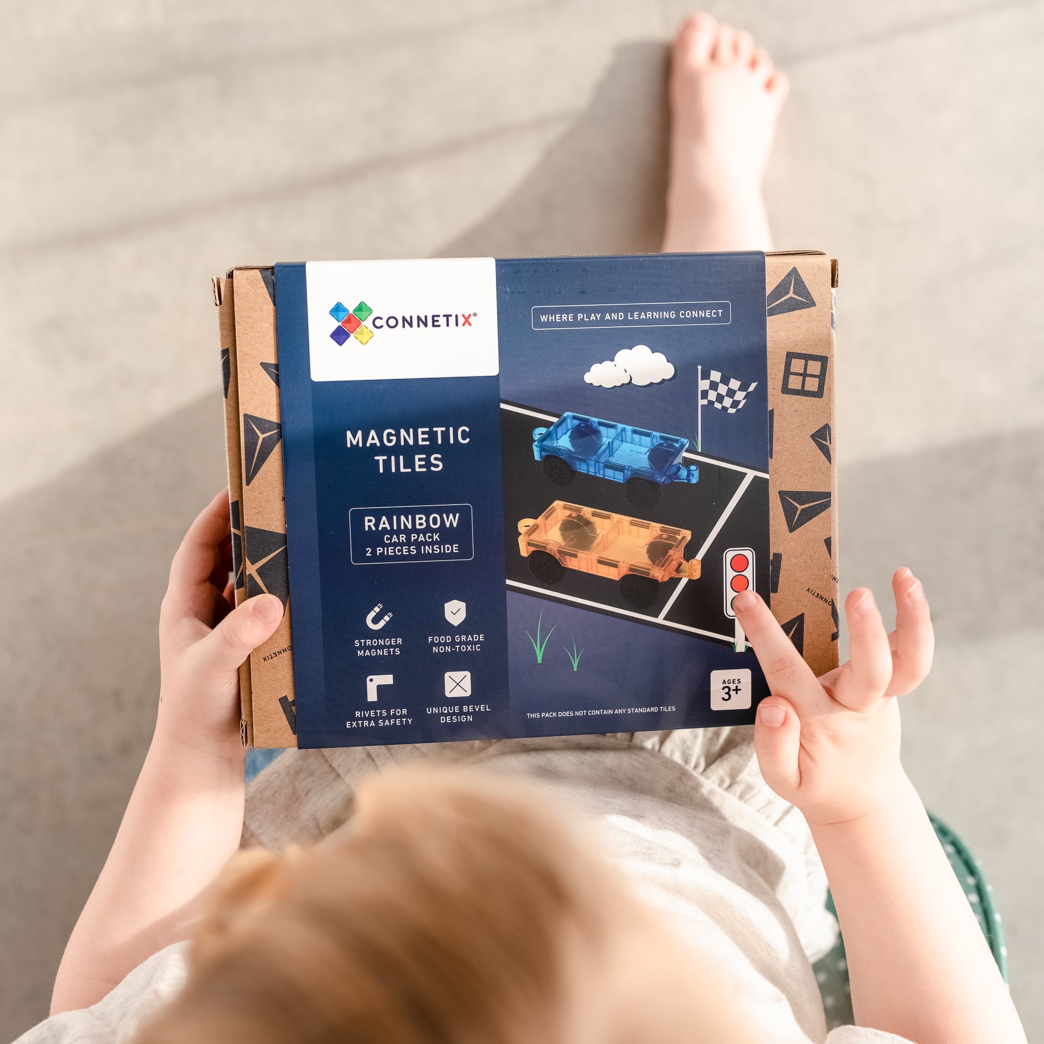 Connetix - Rainbow Car Pack 2 Piece - Connetix - littleyoyo.ca