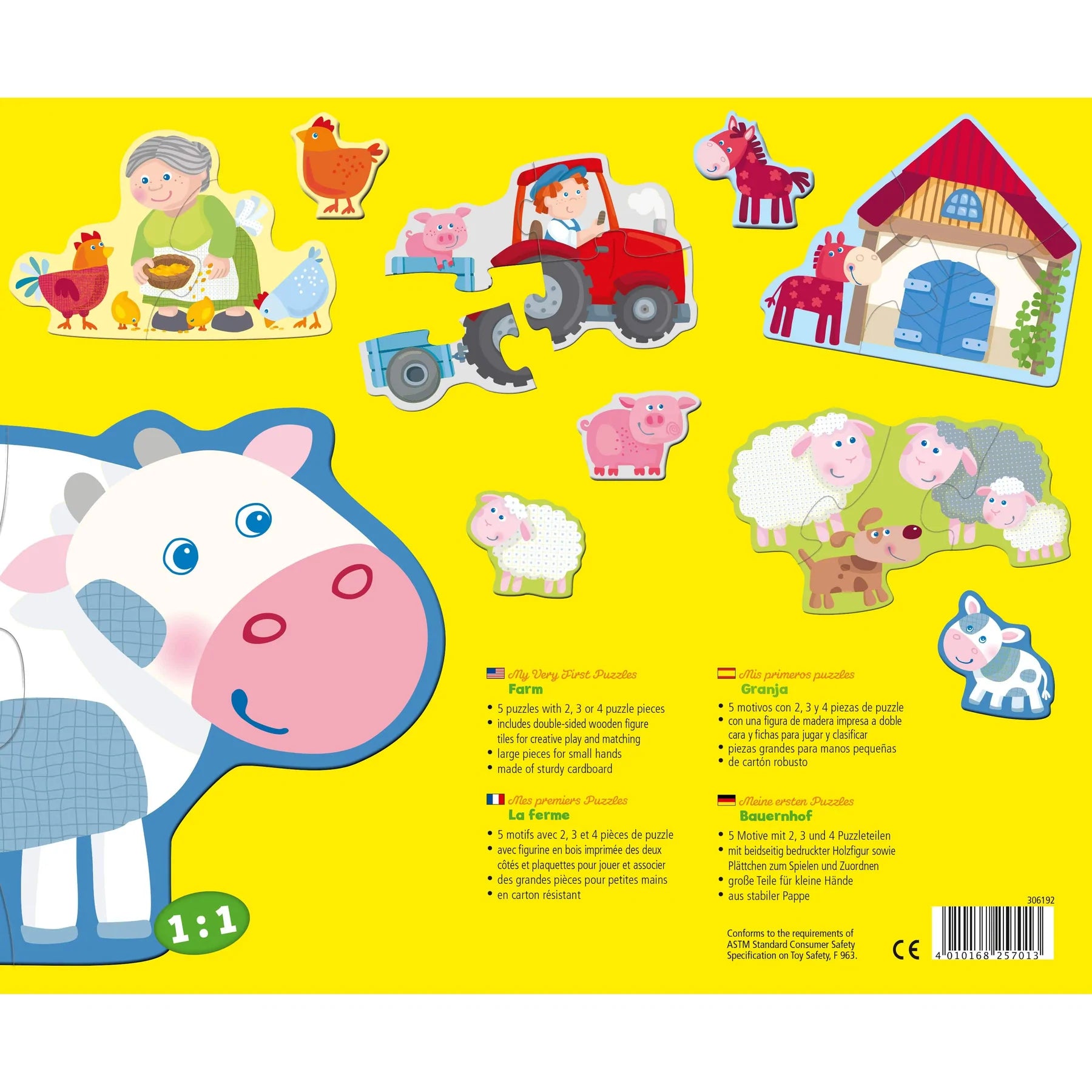 HABA - My Very First Puzzles - Farm - HABA - littleyoyo.ca