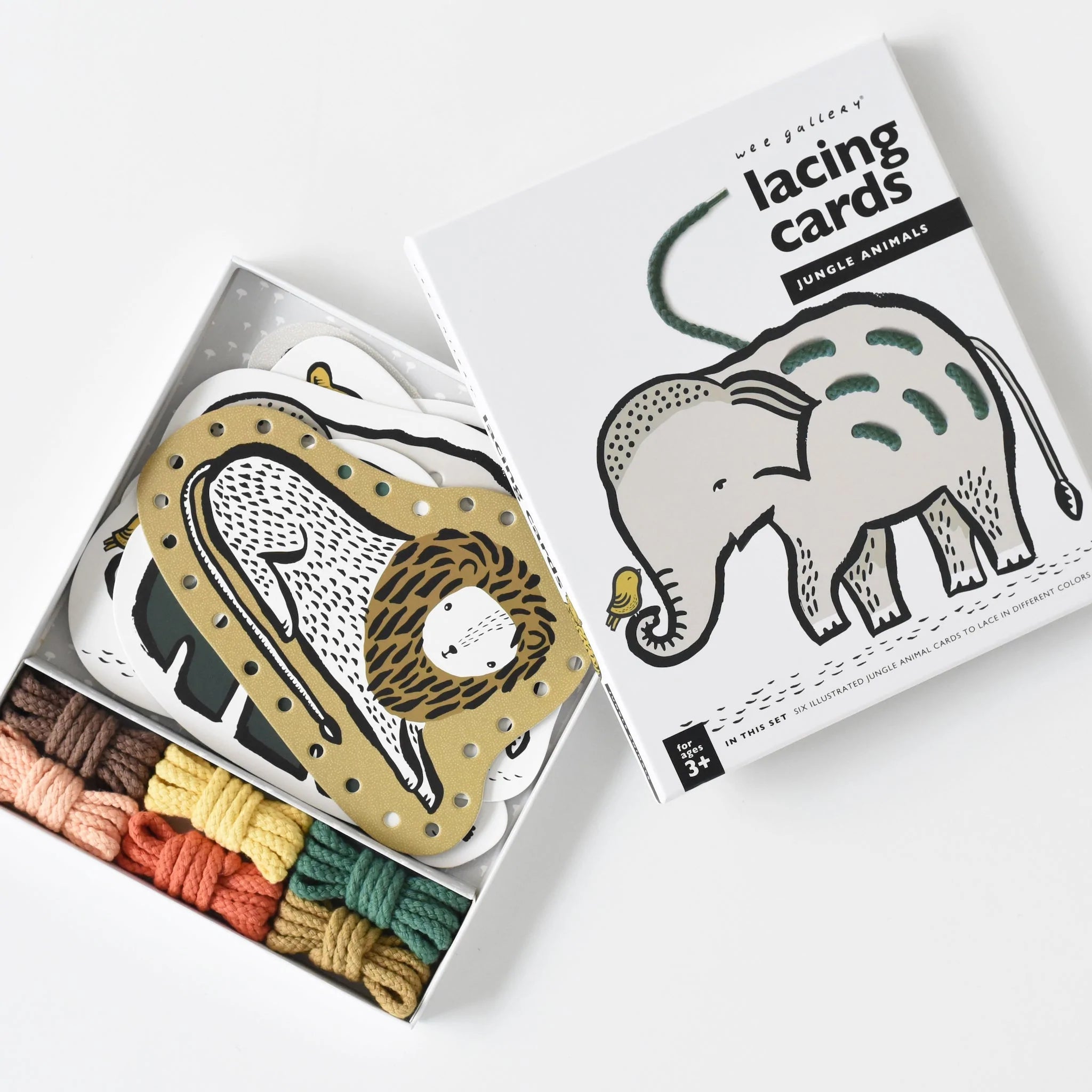 Wee Gallery - Lacing Cards - Jungle Animals - Wee Gallery - littleyoyo.ca