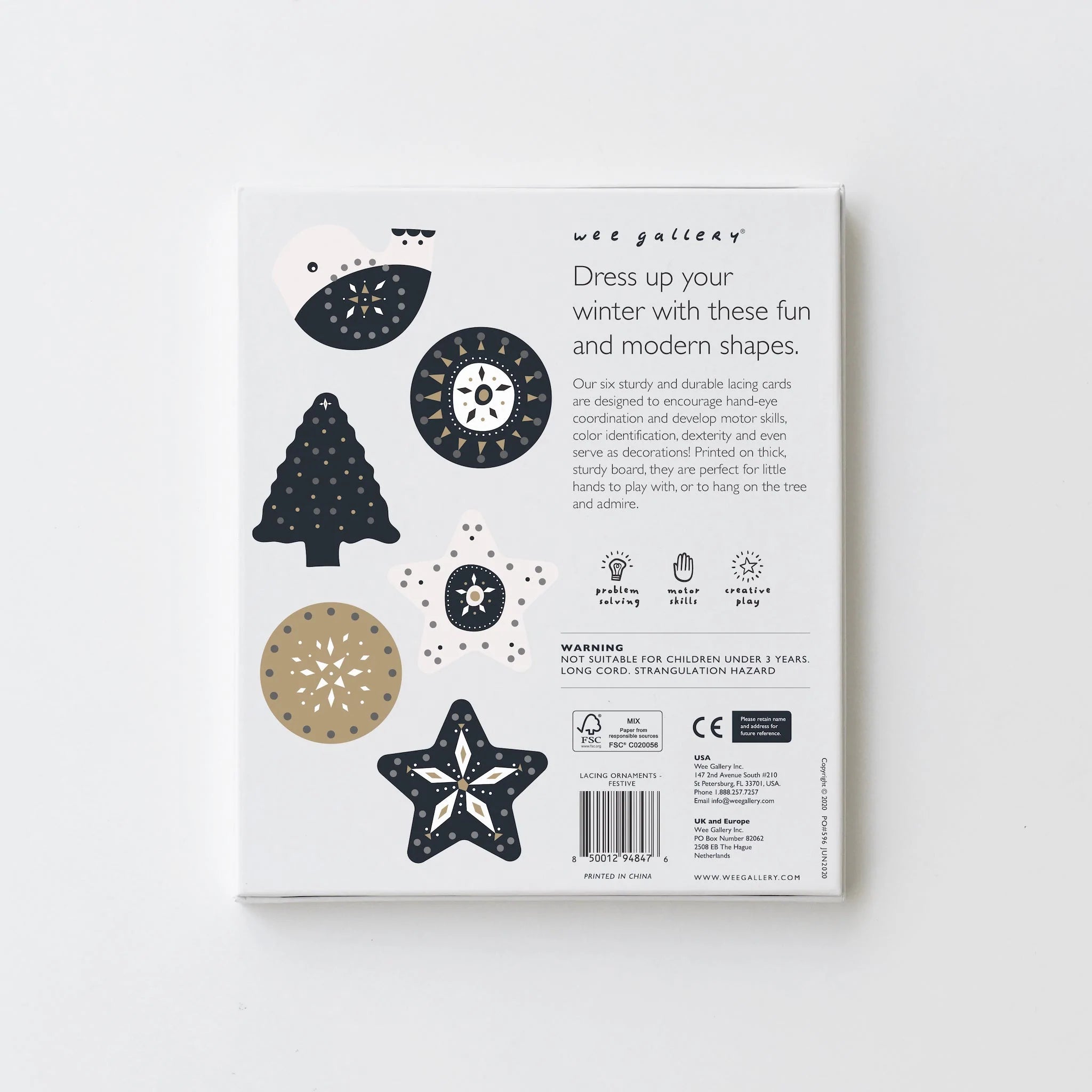 Wee Gallery - Festive Fun Lacing Ornaments - Wee Gallery - littleyoyo.ca