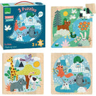 Vilac - Wooden Puzzle Animals of the World 3 x 16 pieces - Vilac - littleyoyo.ca