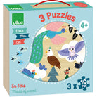 Vilac - Wooden Puzzle Earth, Sea and Sky 3 x 16 pieces - Vilac - littleyoyo.ca
