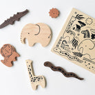 Wee Gallery - Wooden Tray Puzzle - Safari Animals - Wee Gallery - littleyoyo.ca