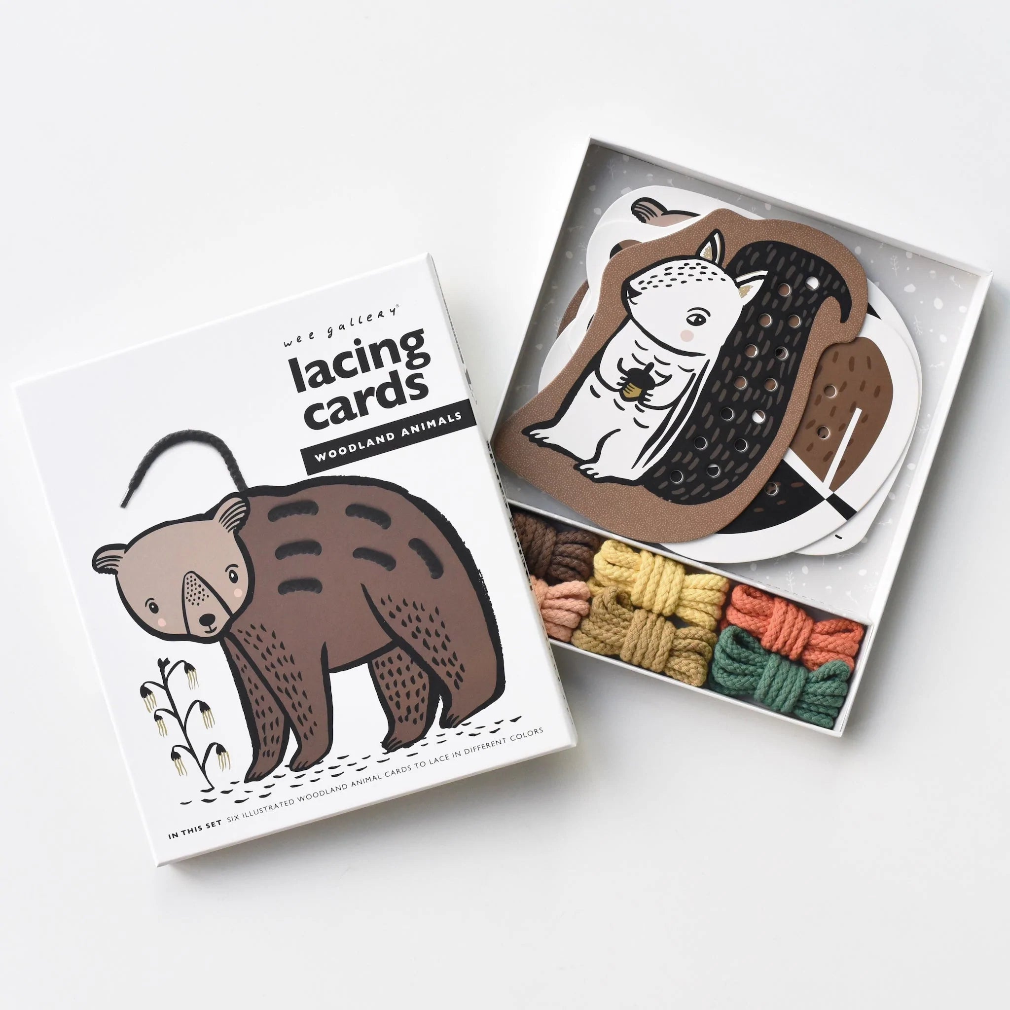 Wee Gallery - Lacing Cards - Woodland Animals - Wee Gallery - littleyoyo.ca